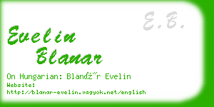 evelin blanar business card